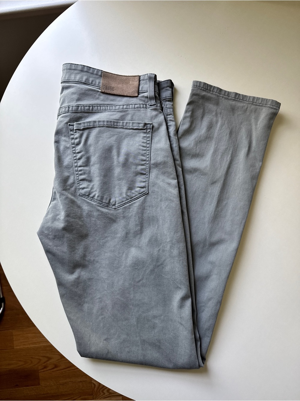 PAIGE Lennox Slim Fit Pants Mens 31 Vintage Grey Morning